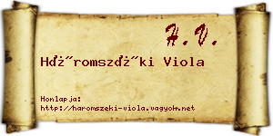 Háromszéki Viola névjegykártya